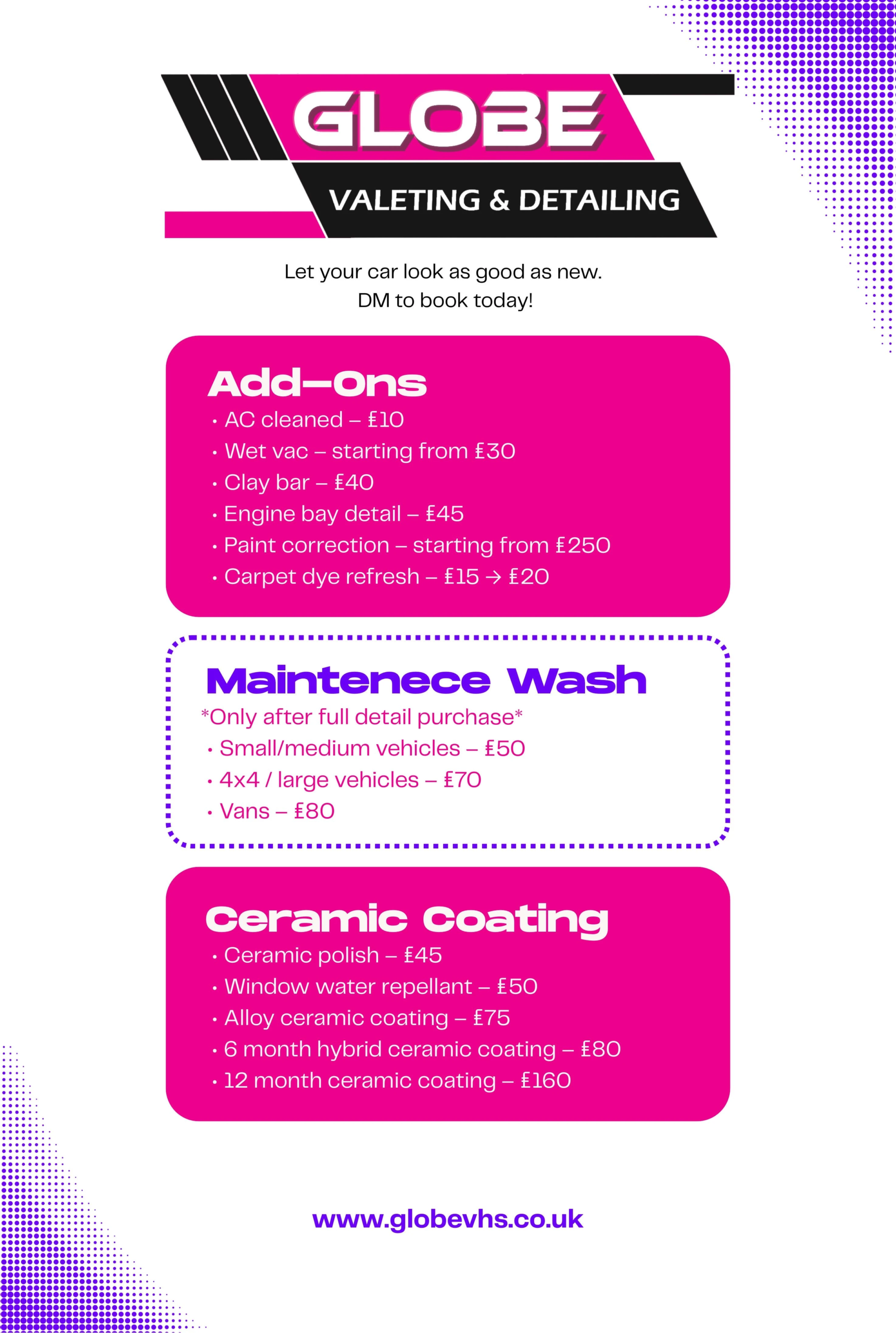 vehicle valeting and car wash in marlow
